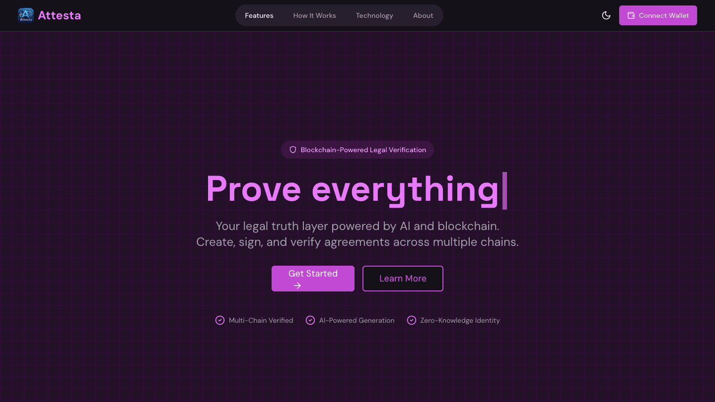 Attesta project screenshot
